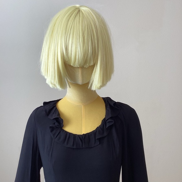 Rouje Gaspar Black Ruffle Embellishment Long Sleeve Dress  SZ 6 - Picture 6 of 8